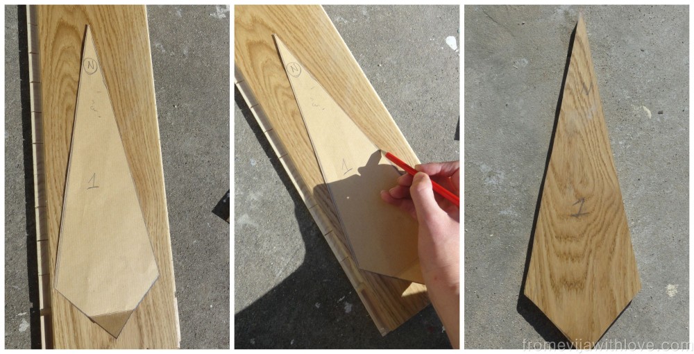 cutting out pieces