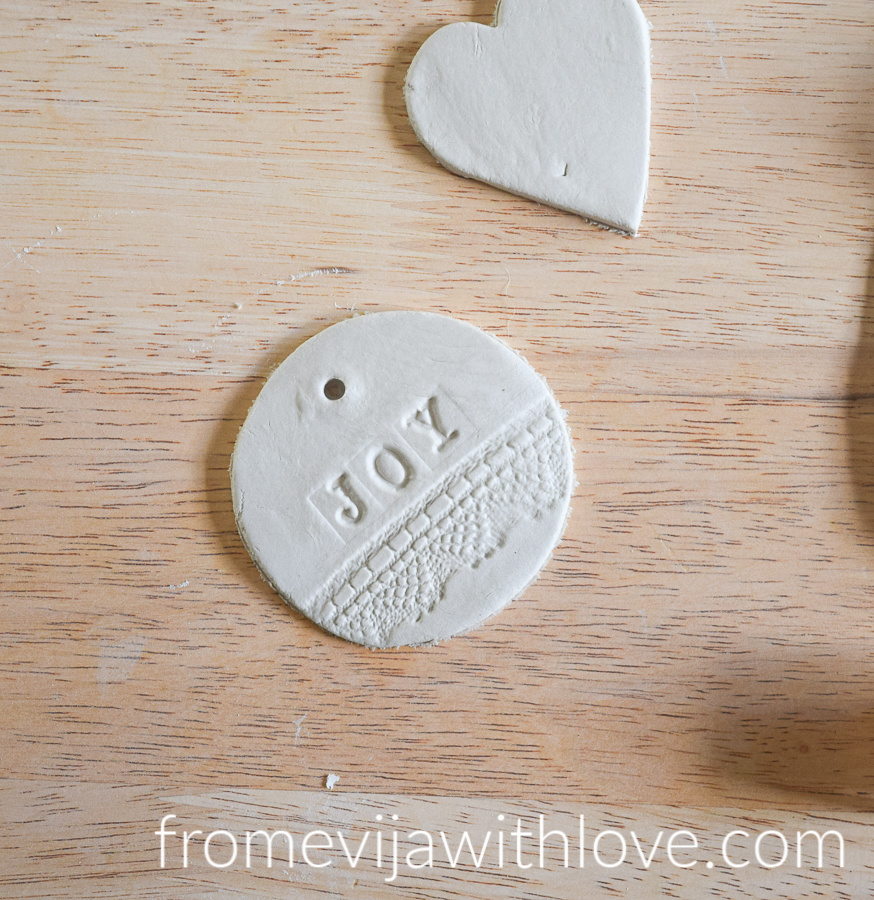 Beautiful Christmas air clay ornament Joy