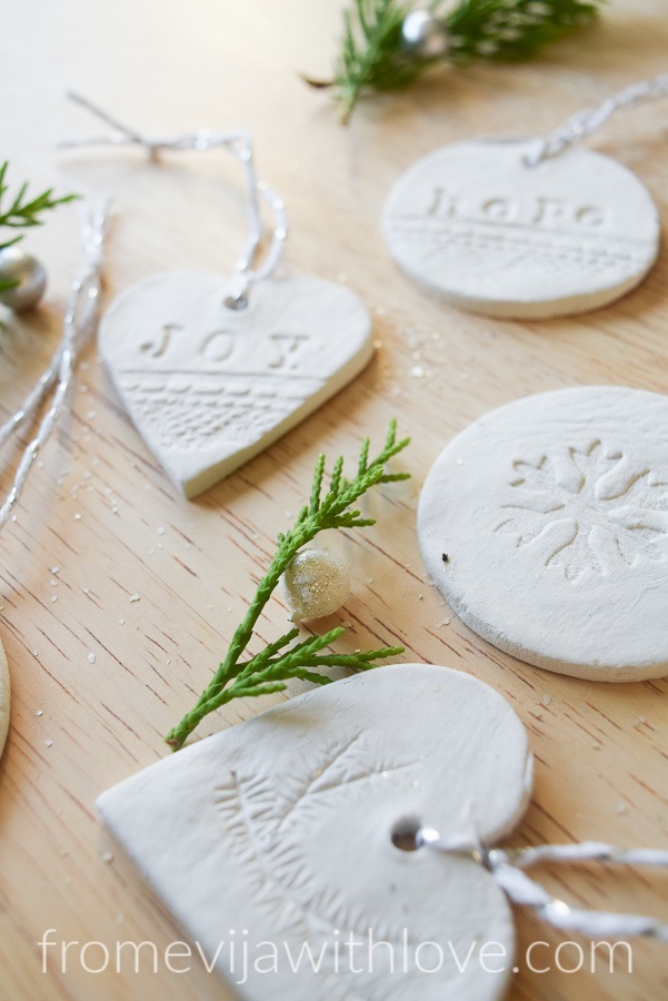 Christmas Ornaments made easy using air clay